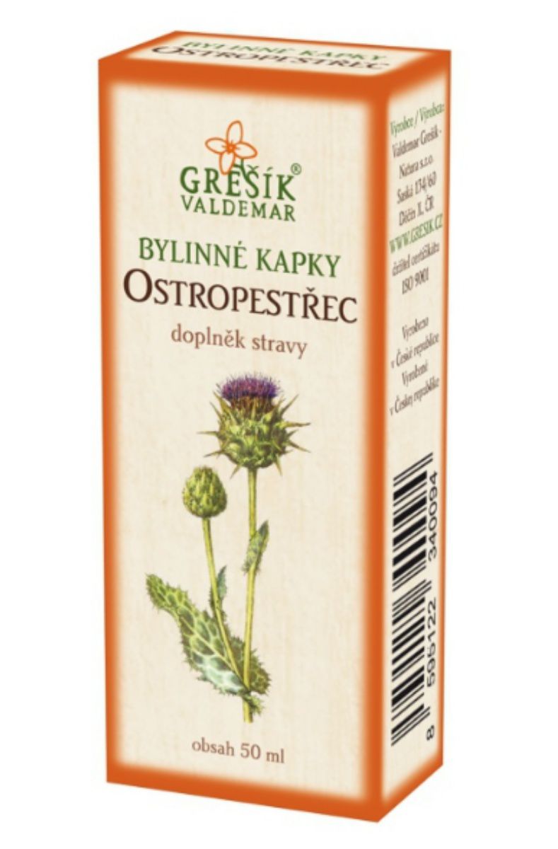 Grešík Ostropestřec bylinné kapky 50 ml 