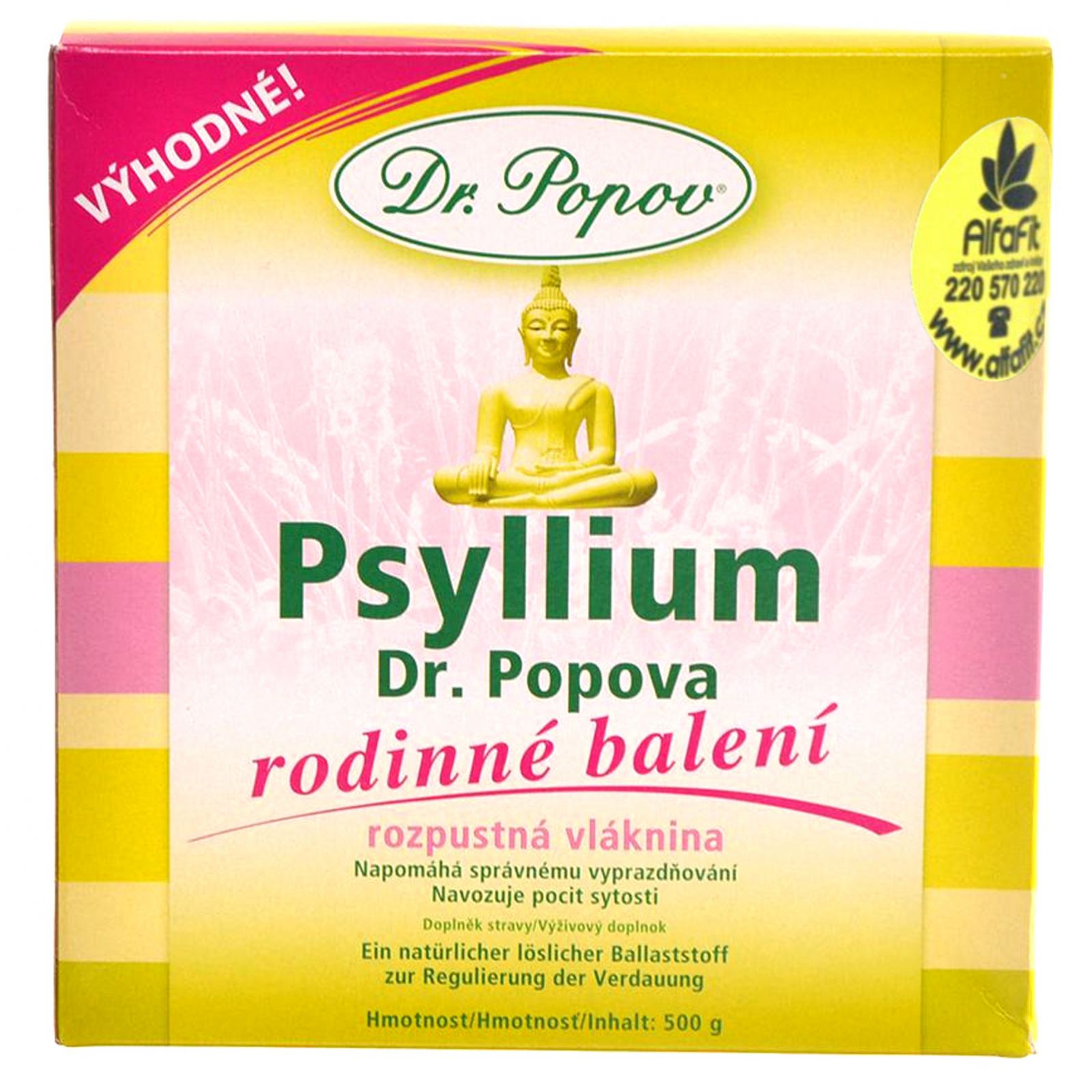 Dr. Popov Psyllium vláknina 500 g