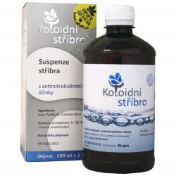 Koloidní stříbro 20 ppm 500 ml - původní obal