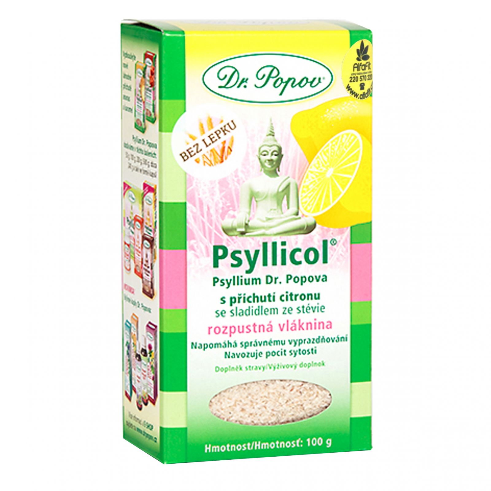 Dr. Popov Psyllicol s příchutí citronu 100 ml