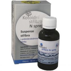 Koloidní stříbro sprej 40 ppm 30 ml - nosní aplikátor - původní obal