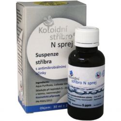 Koloidní stříbro sprej 5 ppm 30 ml - nosní aplikátor - původní obal