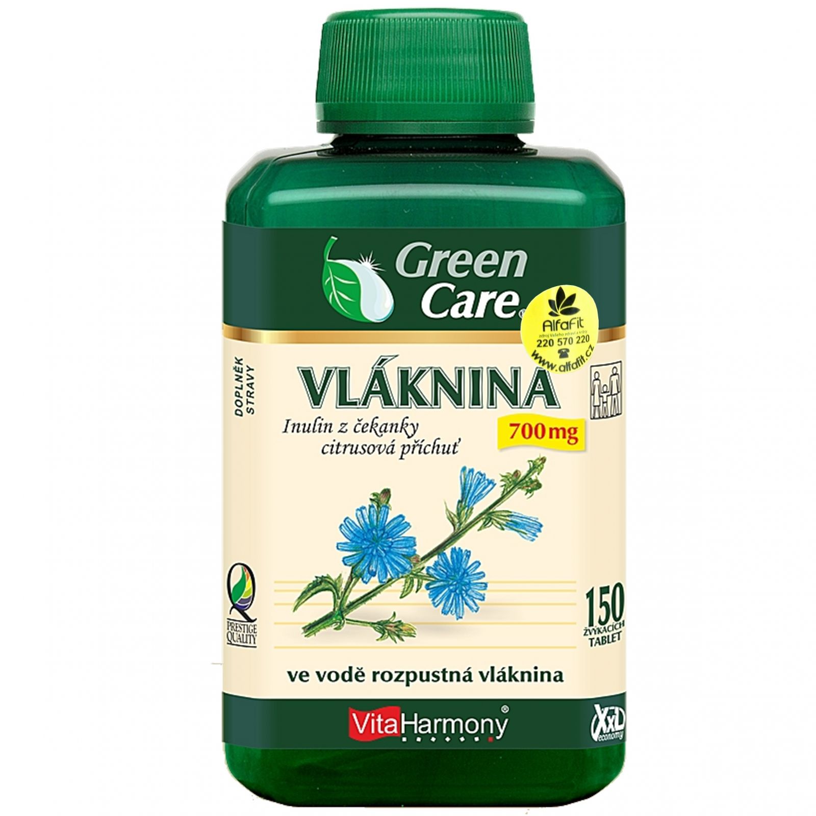 Vláknina - inulin z čekanky 700 mg - 150 tablet