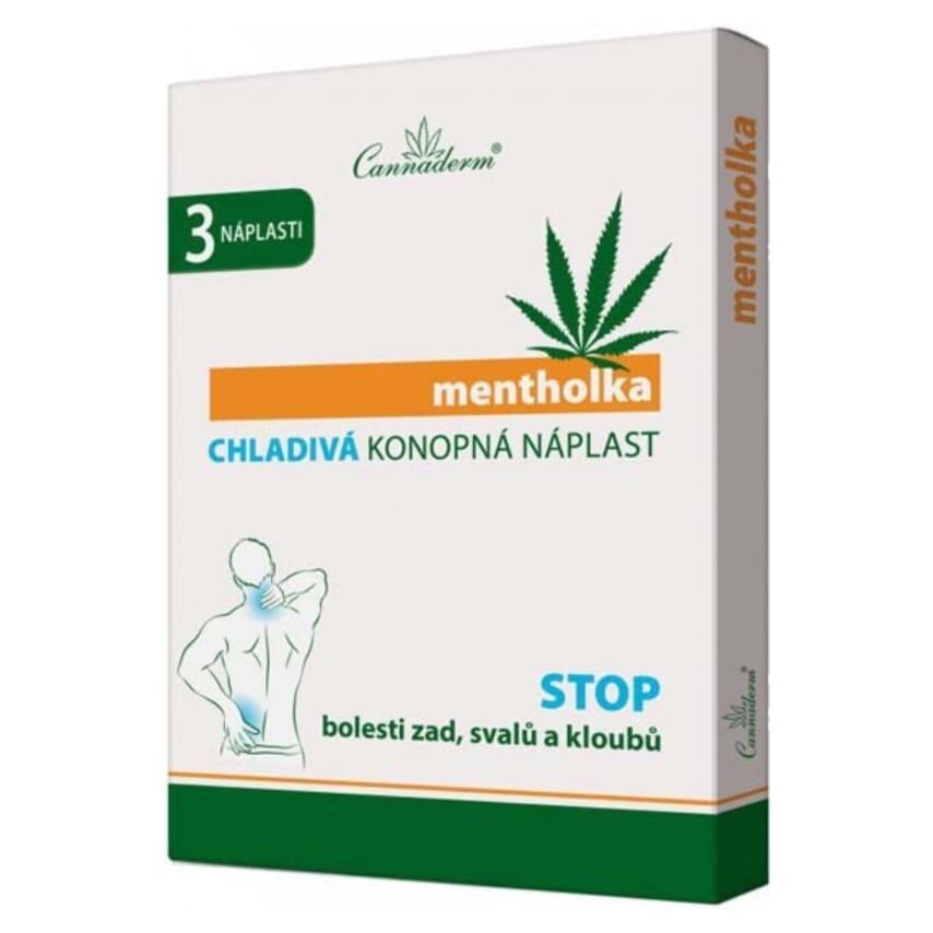 Cannaderm Mentholka – chladivá konopná náplast 3 ks