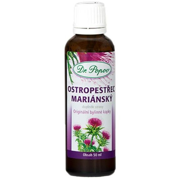 Dr. Popov Bylinné kapky Ostropestřec mariánský 50 ml