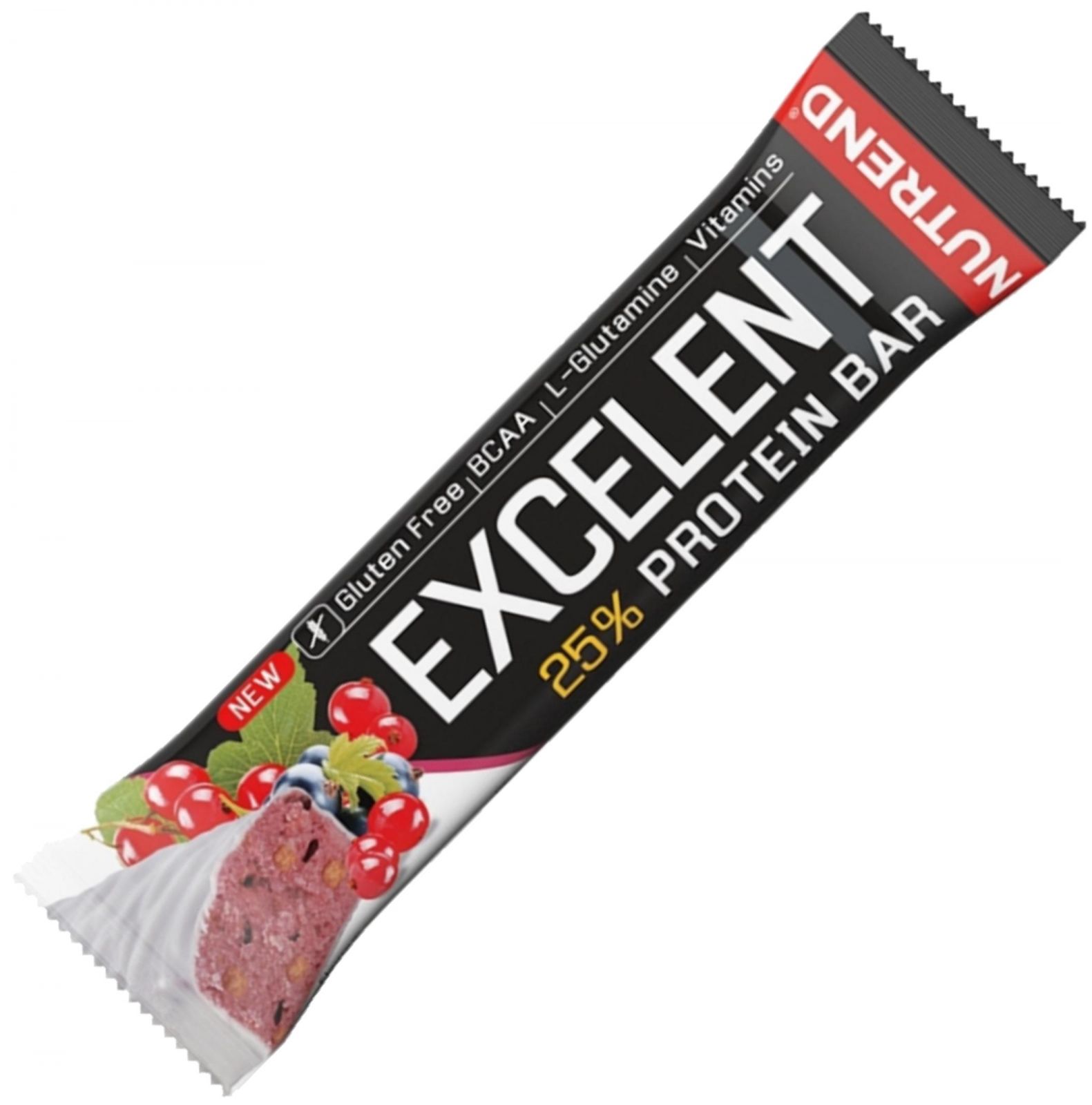 Nutrend Excelent 25% protein bar, černý rybíz s brusinkami v jogurtové polevě 40 g