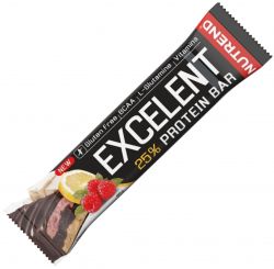 Nutrend Excelent 25% protein bar double 85 g, Citron + tvaroh + malina s brusinkami v mléčné čokoládě