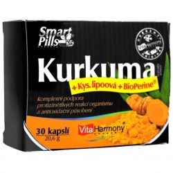 VitaHarmony SmartPills® Kurkuma + Kys. lipoová + Bioperine® 30 kapslí