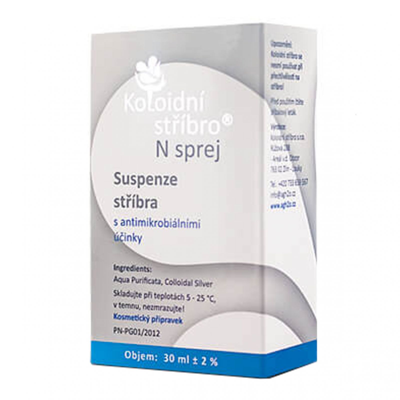  Koloidní stříbro sprej 40 ppm 30 ml ─ nosní aplikátor