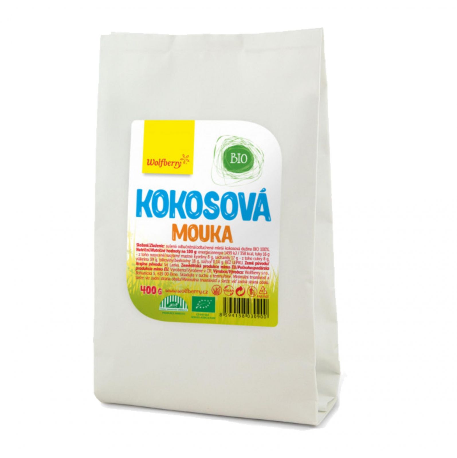 Wolfberry BIO kokosová mouka 400 g