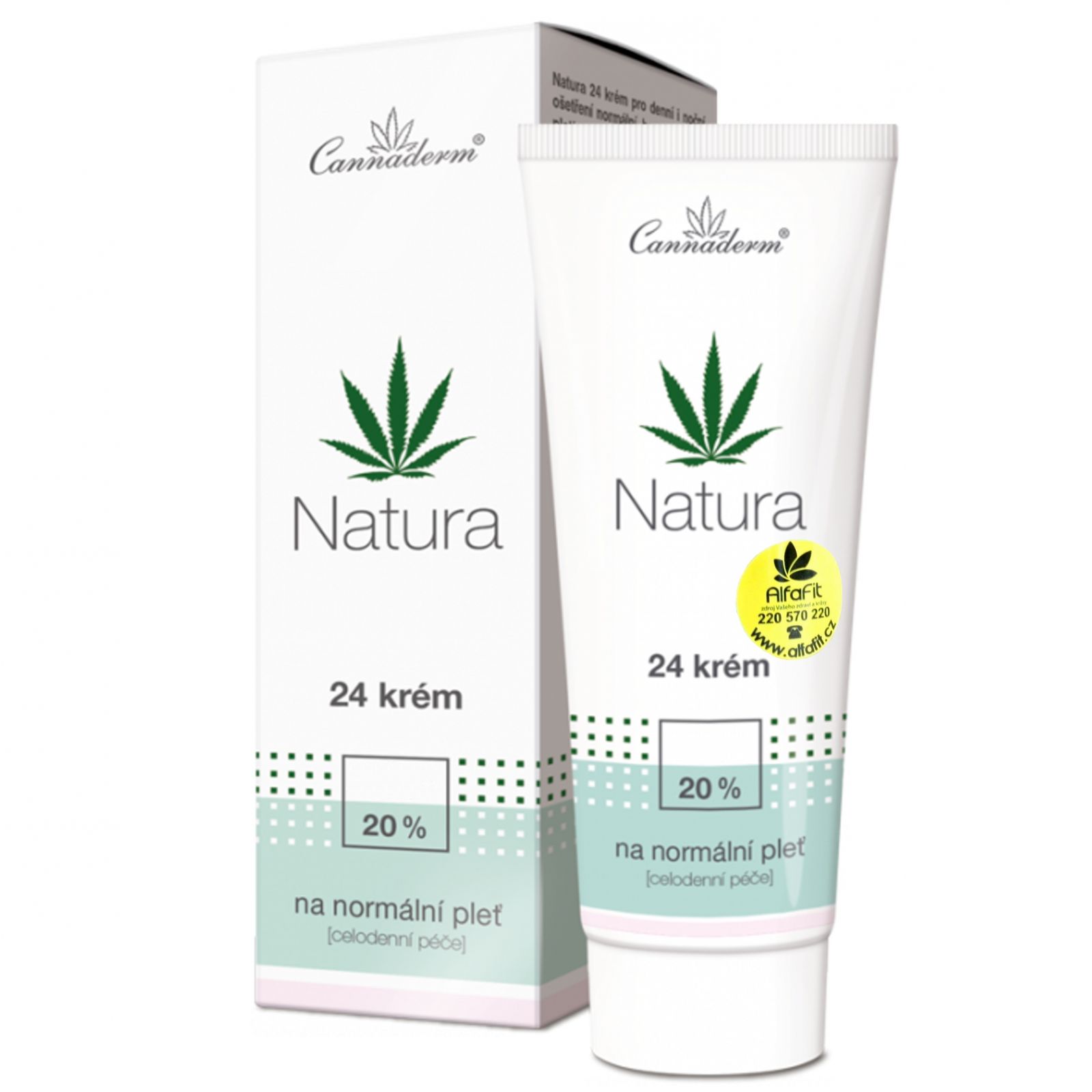 Cannaderm Natura 24 krém na normální pleť 75 g