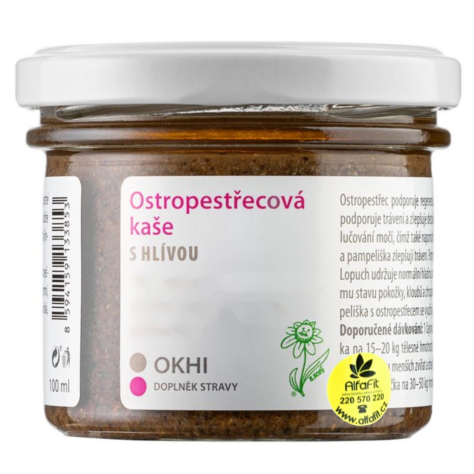 Dědek kořenář Ostropestřecová kaše s hlívou OKHI 90 ml