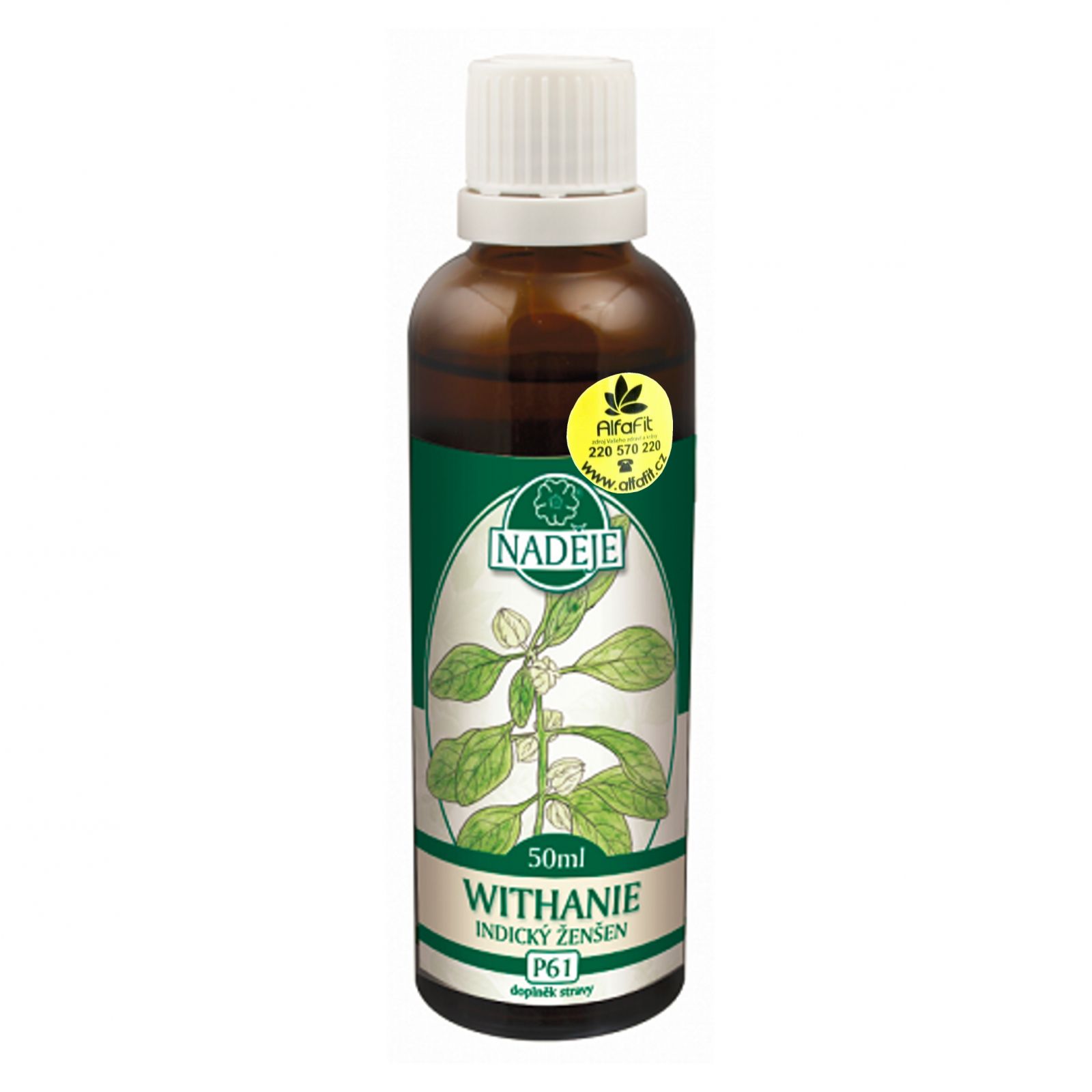 Naděje Ženšen indický - Ashwagandha - tinktura z pupenů 50 ml