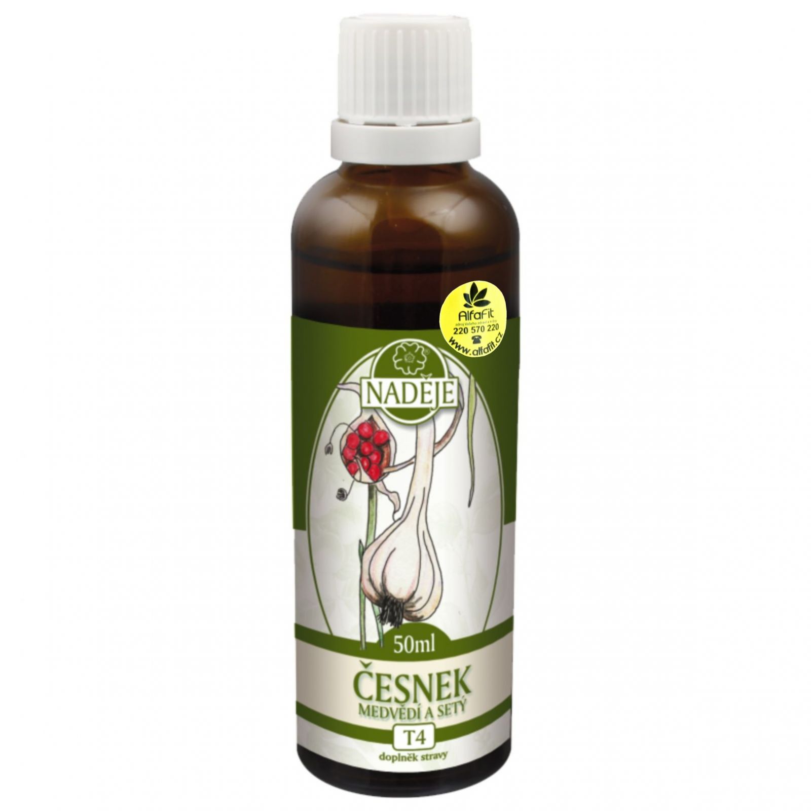 Naděje Česnek medvědí a setý - tinktura z bylin 50 ml