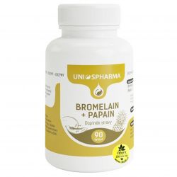 Unios Pharma BROMELAIN + PAPAIN enzymy 60 mg ─ 90 tablet