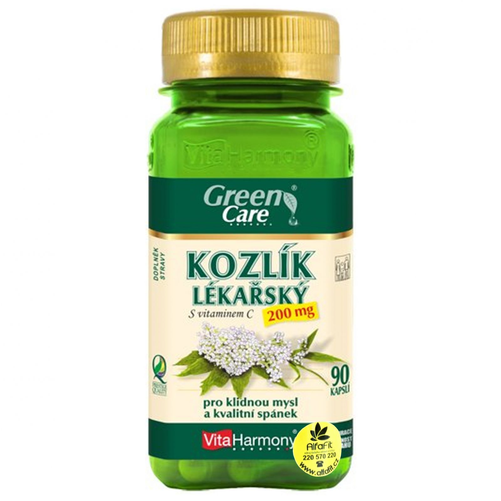 VitaHarmony Kozlík lékařský 200 mg 90 kapslí