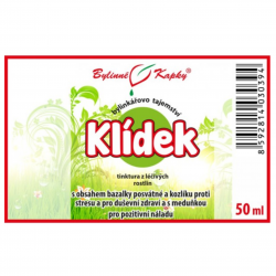 Bylinné kapky Klídek 50 ml - etiketa