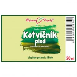 Bylinné kapky Kotvičník - Tribulus (TCM) - etiketa