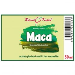 Bylinné kapky Maca 50 ml - etiketa