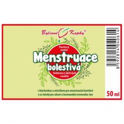 Bylinné kapky Menstruace - bolestivá 50 ml - etiketa