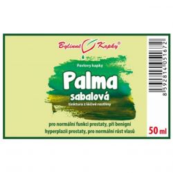 Bylinné kapky Palma sabalová 50 ml - etiketa