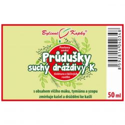 Bylinné kapky Průdušky - suchý kašel (Nekašel) 50 ml - etiketa