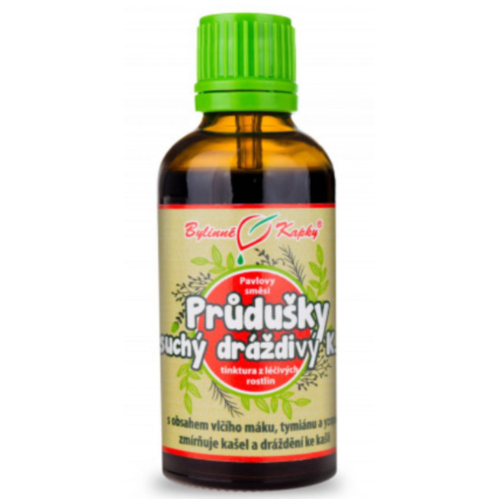 Bylinné kapky Průdušky - suchý kašel (Nekašel) 50 ml