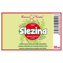 Bylinné kapky Slezina 50 ml - etiketa