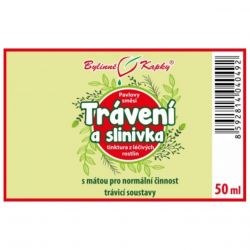 Bylinné kapky Trávicí cesty (Trávení a slinivka) 50 ml - etiketa