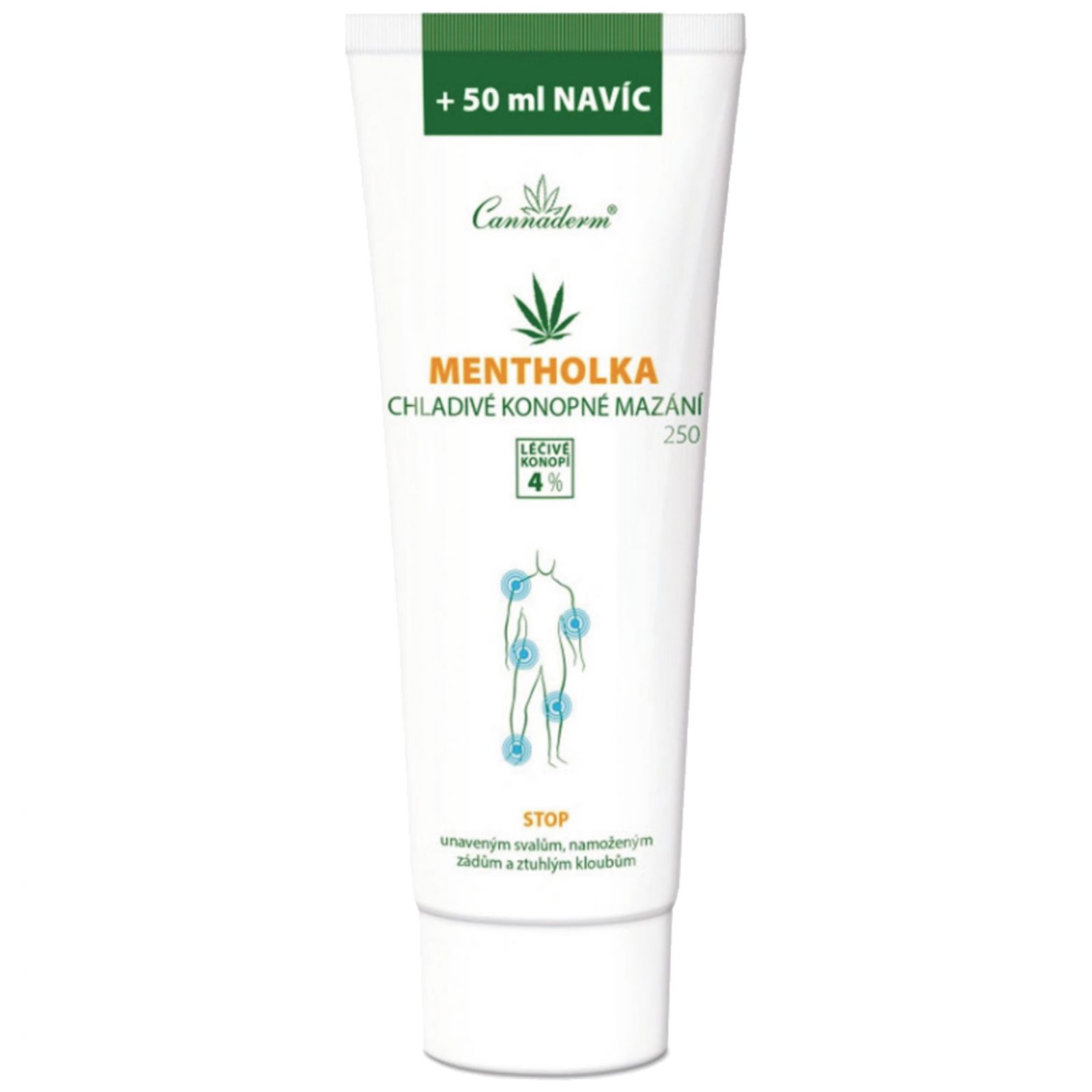 Cannaderm Mentholka - konopné mazání na svaly a klouby 250 ml