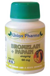 BROMELAIN + PAPAIN enzymy 60 mg - 90 tablet